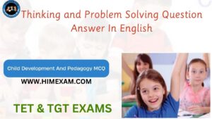 Thinking and Problem Solving Question Answer In English