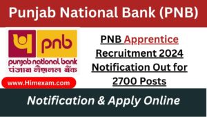 PNB Apprentice Recruitment 2024 Notification Out for 2700 Posts
