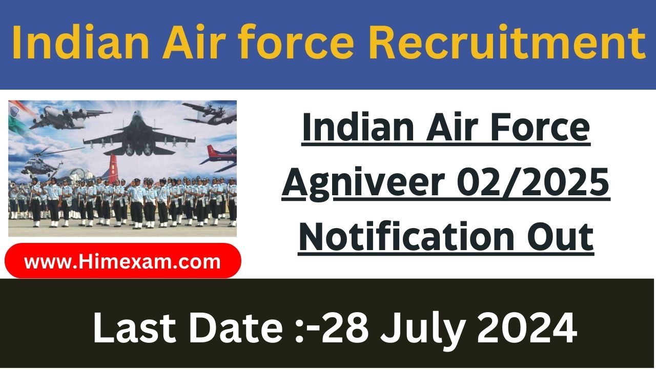 Indian Air Force Agniveer 02/2025 Notification Out
