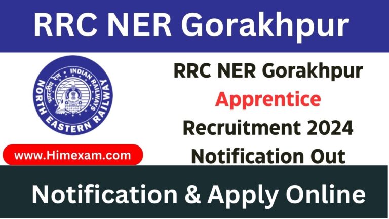 RRC NER Gorakhpur Apprentice Recruitment 2024 Notification Out