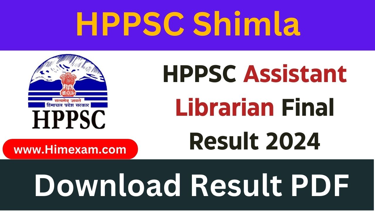 HPPSC Assistant Librarian Final Result 2024