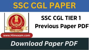 SSC CGL TIER 1 Previous Paper PDF