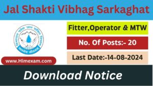 HP Jal Shakti Vibhag Division Sarkaghat Recruitment 2024 Notification Out for Para Pump Operator ,Para Fitter & Multipurpose worker