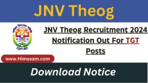 JNV Theog Recruitment 2024 Notification Out For TGT Posts