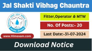 HP Jal Shakti Vibhag Division Chauntra Recruitment 2024 Notification Out for Para Pump Operator ,Para Fitter & Multipurpose worker