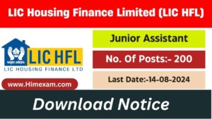 LIC HFL Recruitment 2024 Notification Out For Junior Assistant Posts