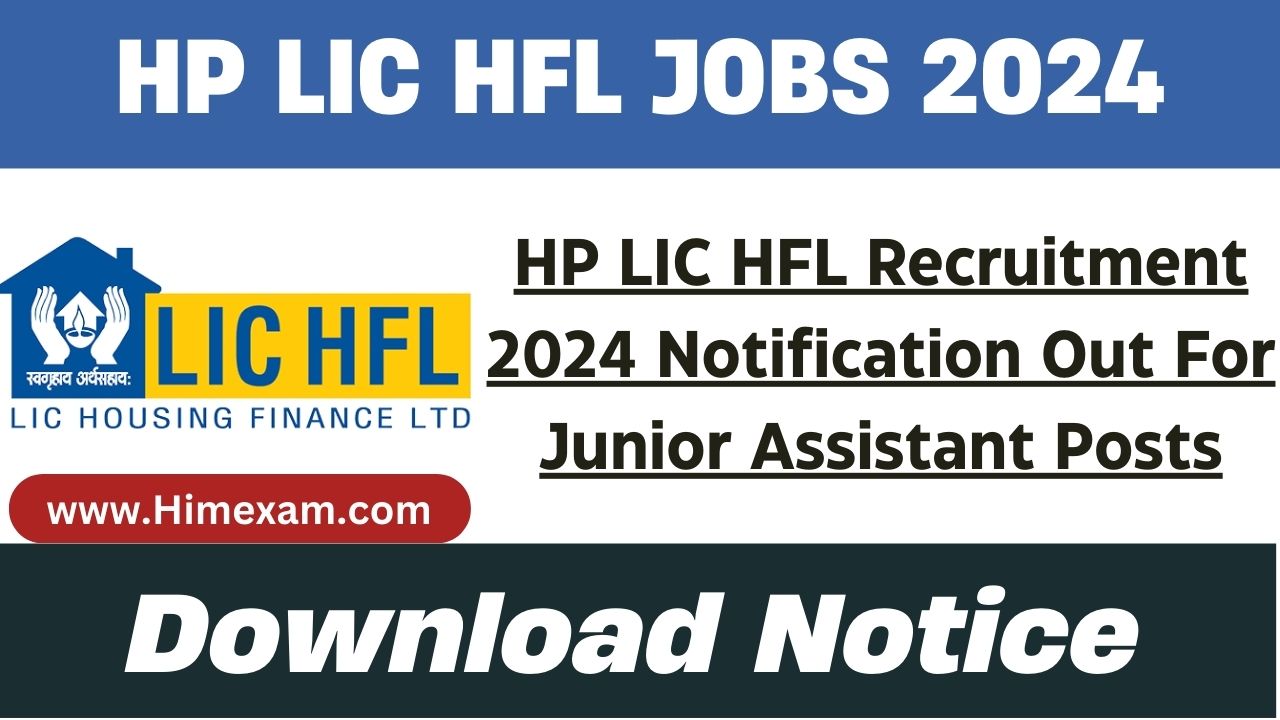 HP LIC HFL Recruitment 2024 Notification Out For Junior Assistant Posts