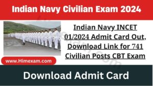 Indian Navy Civilian Posts Admit Card 2024