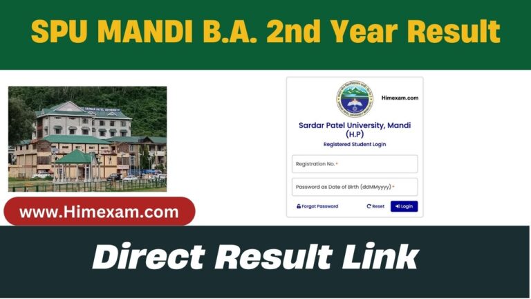 SPU Mandi BA 2nd Year Result 2024