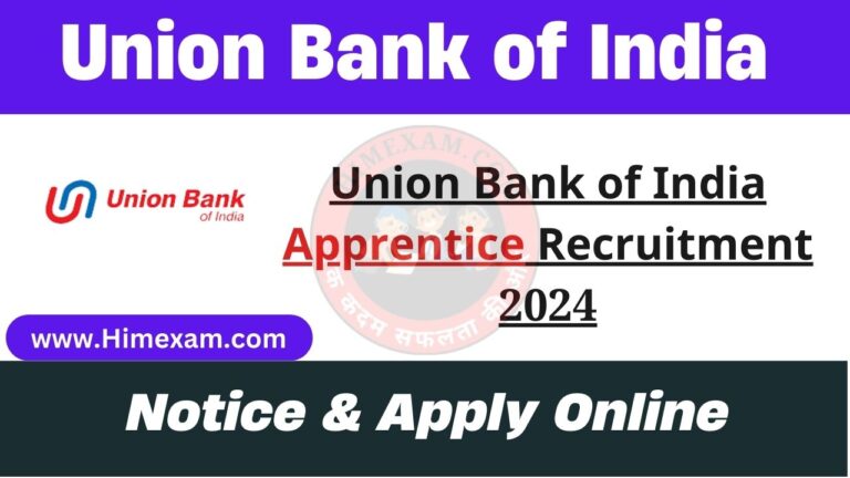 Union Bank of India Apprentice Recruitment 2024