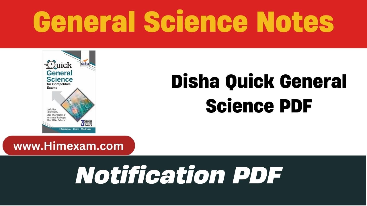 Disha Quick General Science PDF