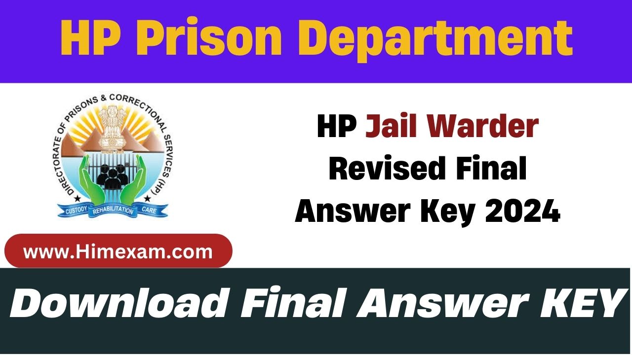 HP Jail Warder Revised Final Answer Key 2024