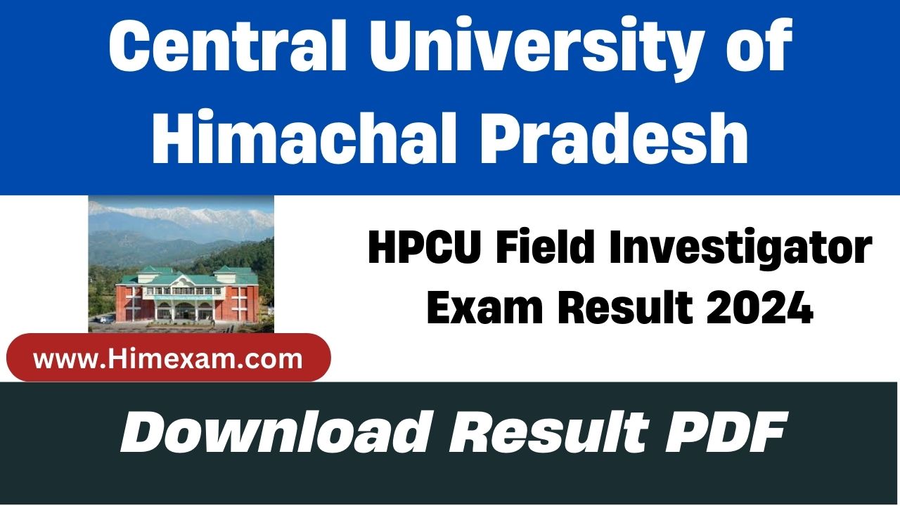 HPCU Field Investigator Exam Result 2024