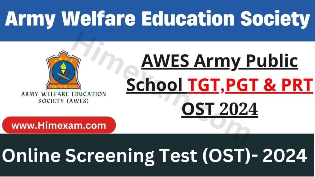 AWES 2024 Army Public School Recruitment OST Admit Card OUT