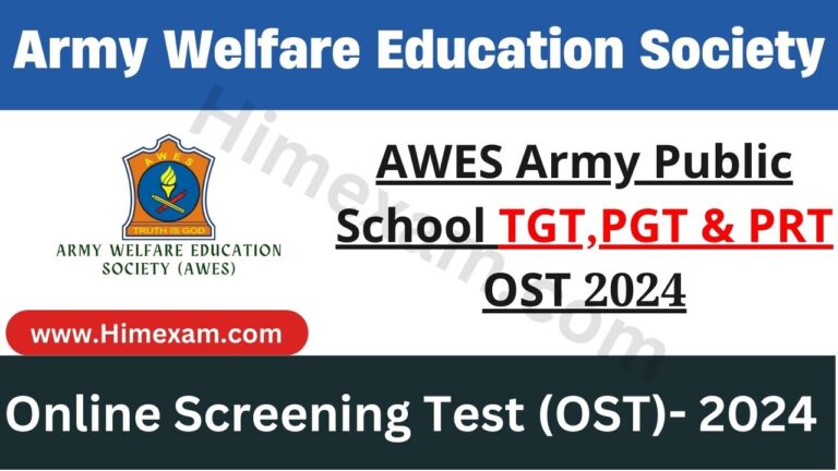 AWES Army Public School TGT,PGT & PRT Recruitment 2024