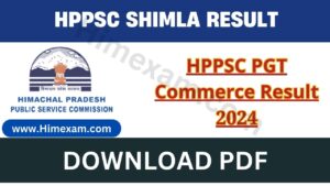 HPPSC PGT Commerce Result 2024