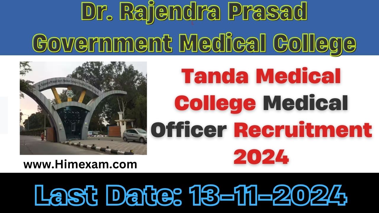 Tanda Medical College Medical Officer Recruitment 2024