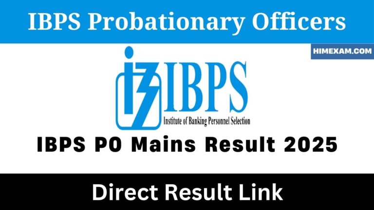 IBPS PO Mains Result 2025