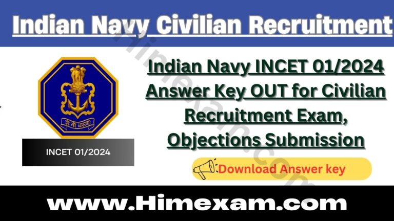 Indian Navy INCET 01/2024 Answer Key Out