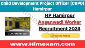 HP Hamirpur Anganwadi Worker Recruitment 2024