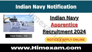 Indian Navy Apprentice Recruitment 2024