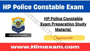 HP Police Constable Exam Preparation Study Material