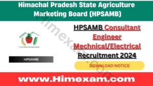 HPSAMB Consultant Recruitment 2024