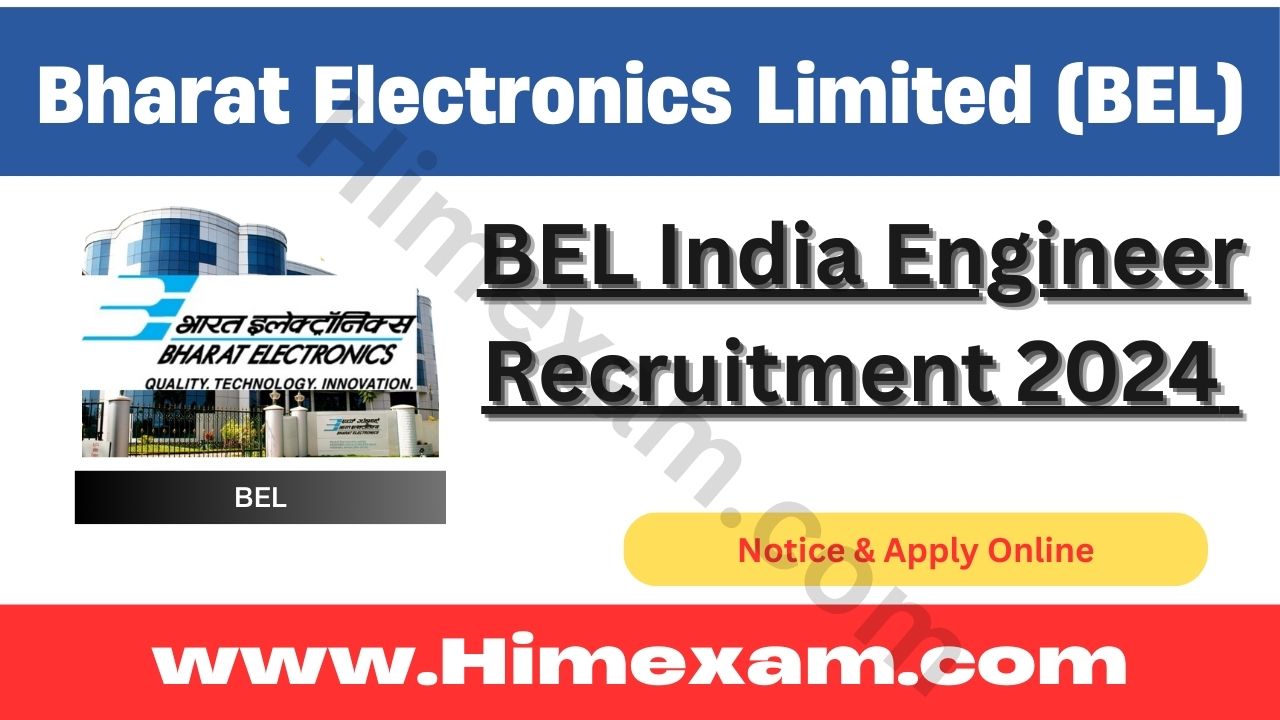 BEL India Engineer Recruitment 2024