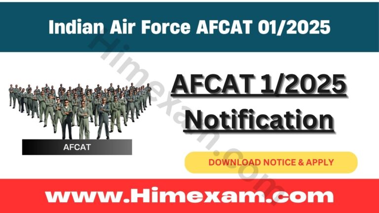 AFCAT 1/2025 Notification