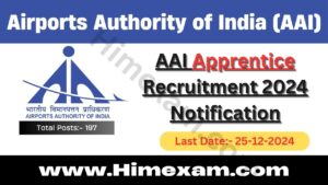 AAI Apprentice Recruitment 2024 Notification