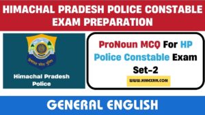 ProNoun MCQ For HP Police Constable Exam Set-2