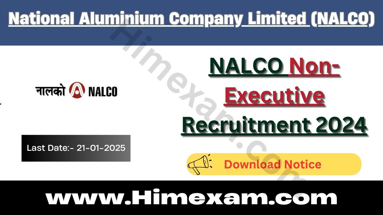 NALCO Non-Executive Recruitment 2024