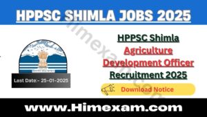 HPPSC Shimla ADO Recruitment 2025