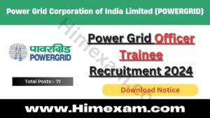 Power Grid Officer Trainee Recruitment 2024