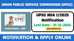 UPSC NDA 1/2025 Notification