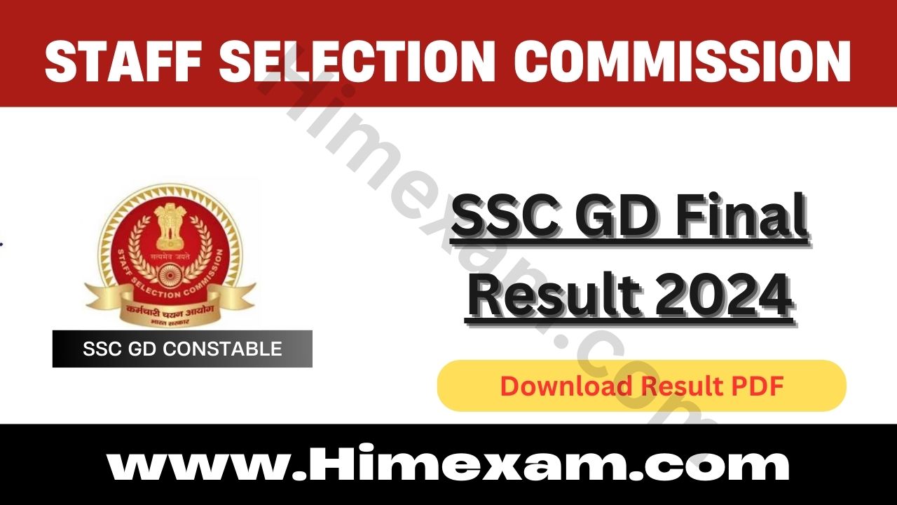 SSC GD Final Result 2024