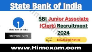 SBI Junior Associate (Clerk) Recruitment 2024