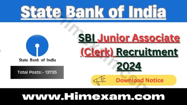 SBI Junior Associate (Clerk) Recruitment 2024