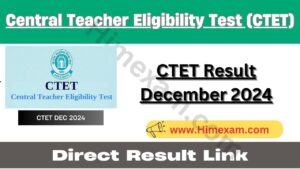 CTET Result December 2024