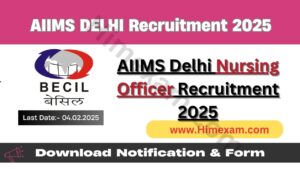 AIIMS Delhi Nursing Officer Recruitment 2025