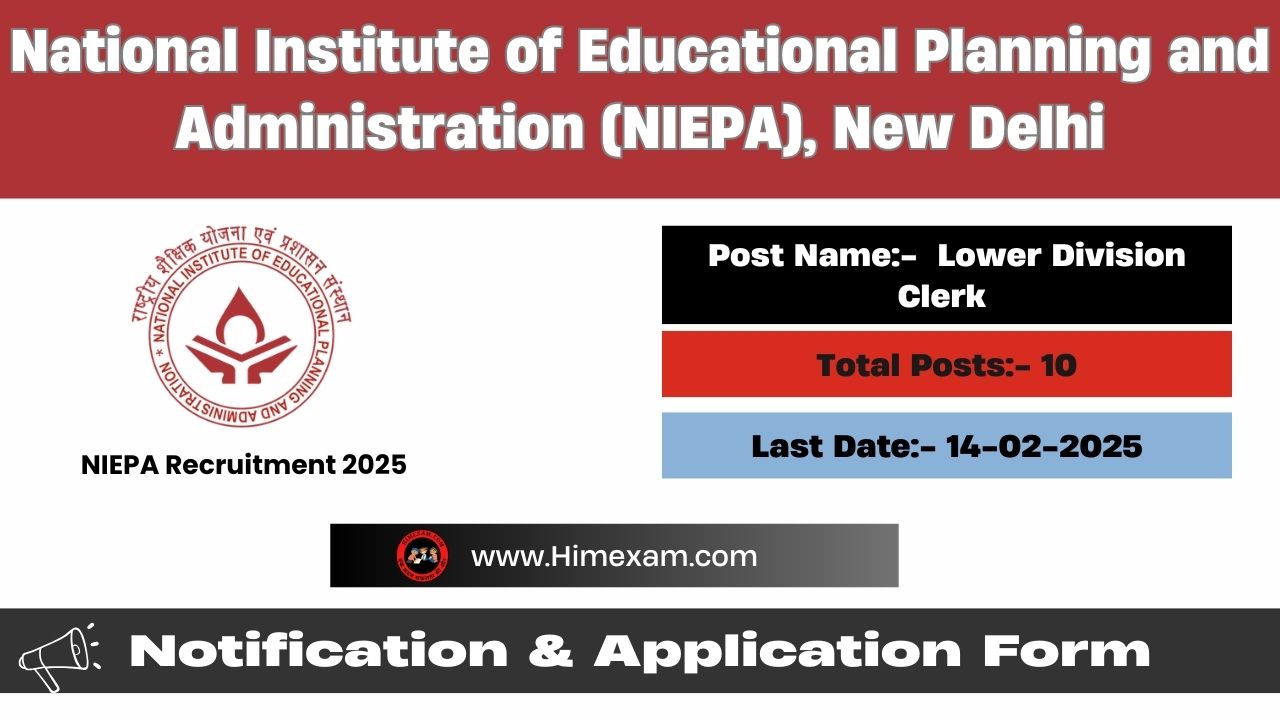 NIEPA LDC Recruitment 2025