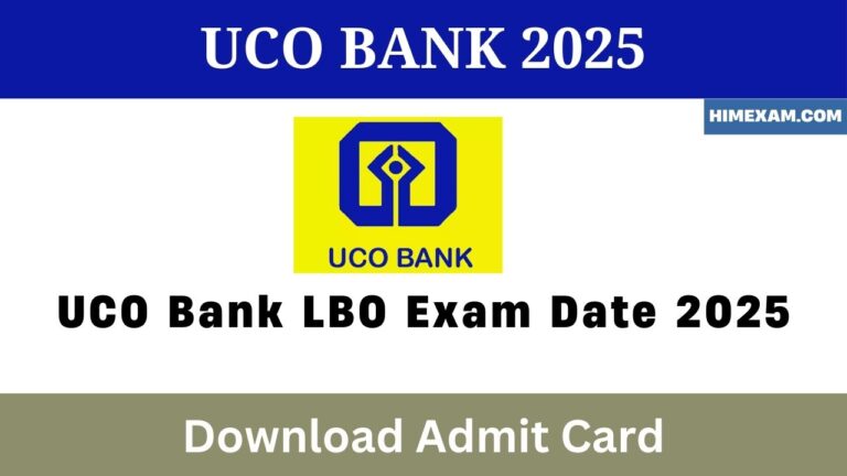 UCO Bank LBO Exam Date 2025