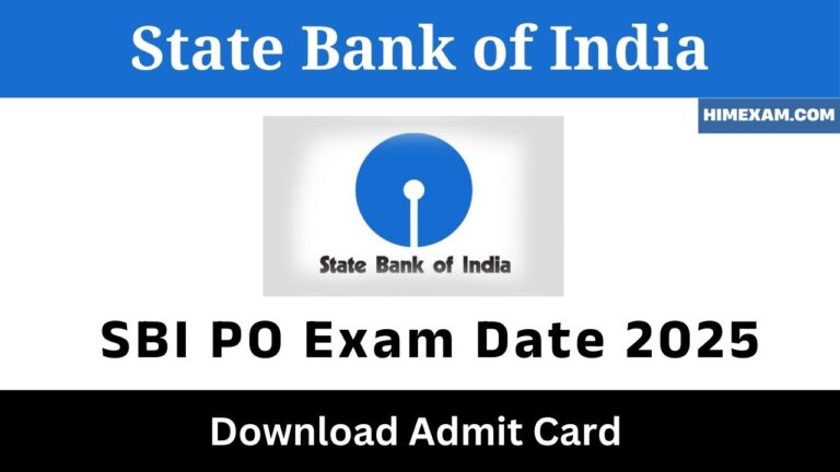 SBI PO Exam Date 2025