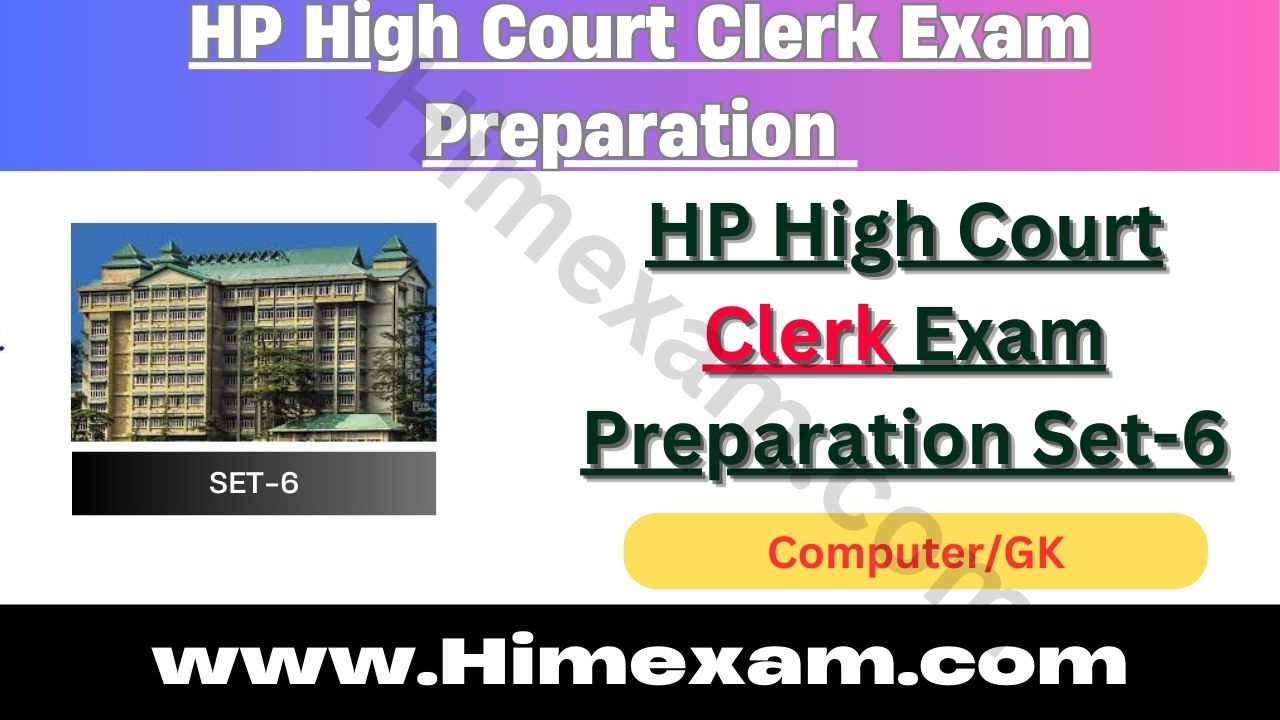 HP High Court Clerk Exam Preparation Set-6