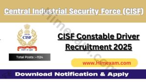 CISF Constable Driver Recruitment 2025