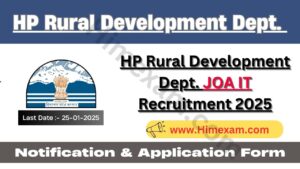 HP Rural Development Dept. JOA IT Recruitment 2025