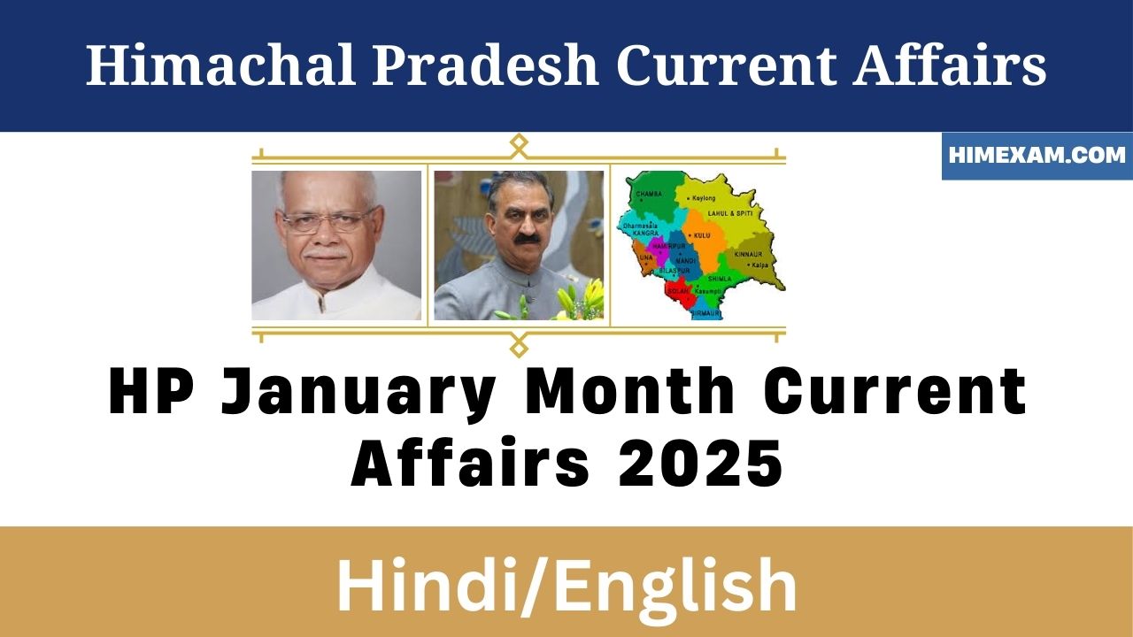 HP January Month Current Affairs 2025