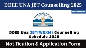 DDEE Una JBT(WEXM) Counselling Schedule 2025