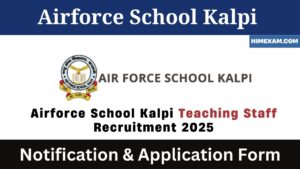 Airforce School Kalpi Teaching Staff Recruitment 2025