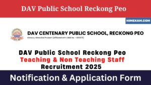 DAV Public School Reckong Peo Teaching & Non Teaching Staff Recruitment 2025